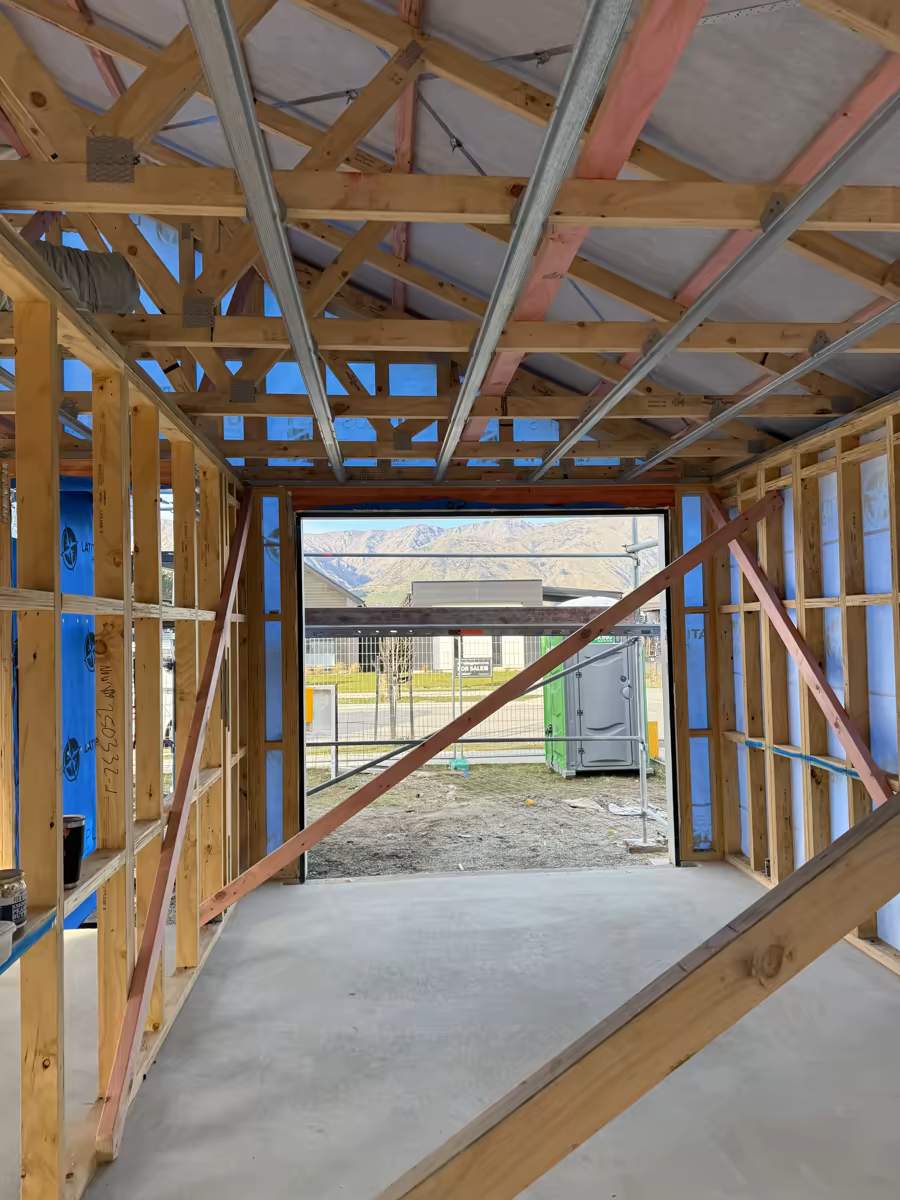 Timber framing with Rondo ceiling battens
