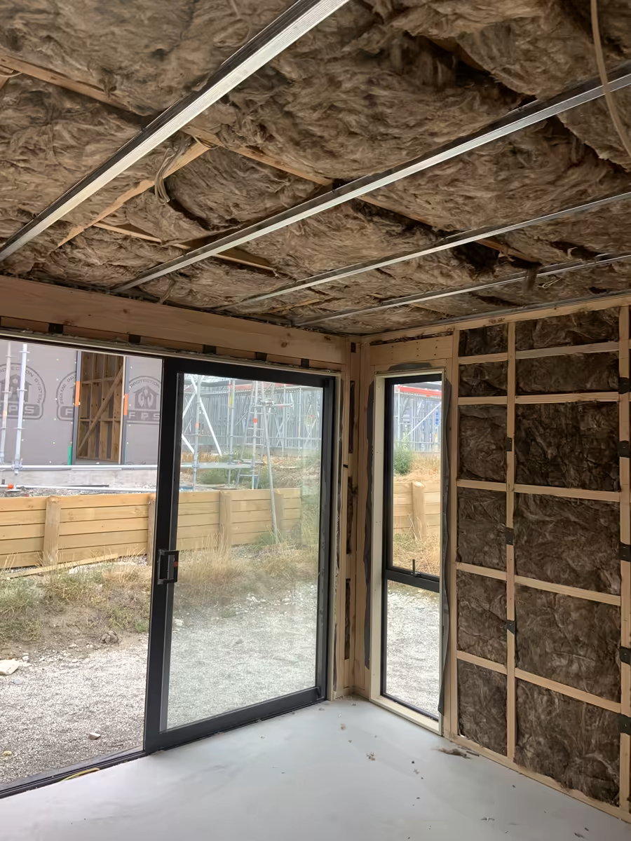 Ceiling battens over insulation