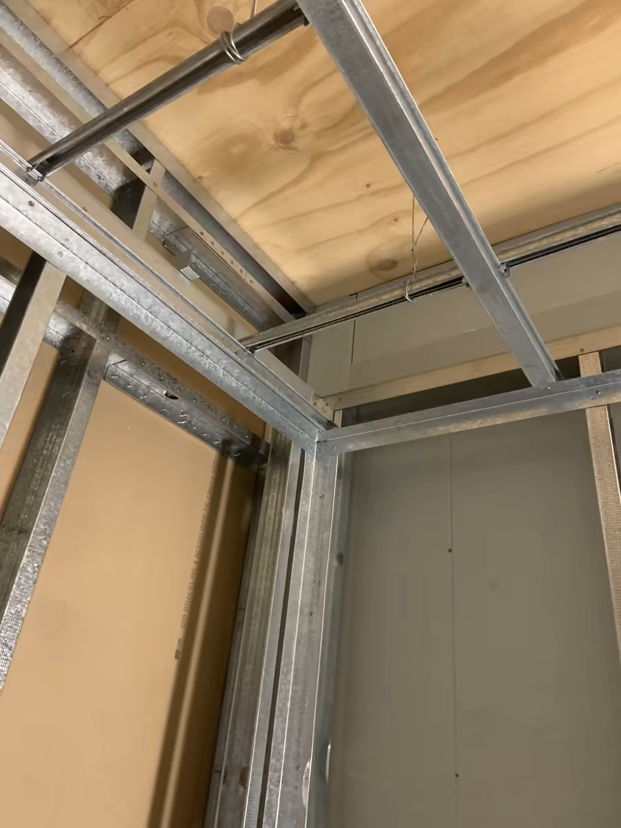 Steel framing corner detail